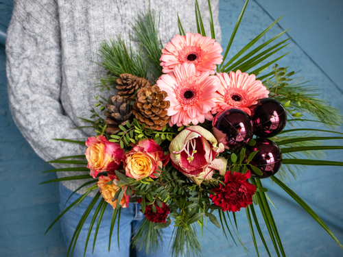 Blumen als Geschenk zu Weihnachten